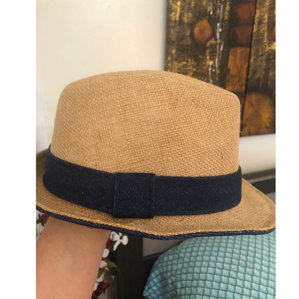 Chatties Tan / jean Straw Bolero Hat